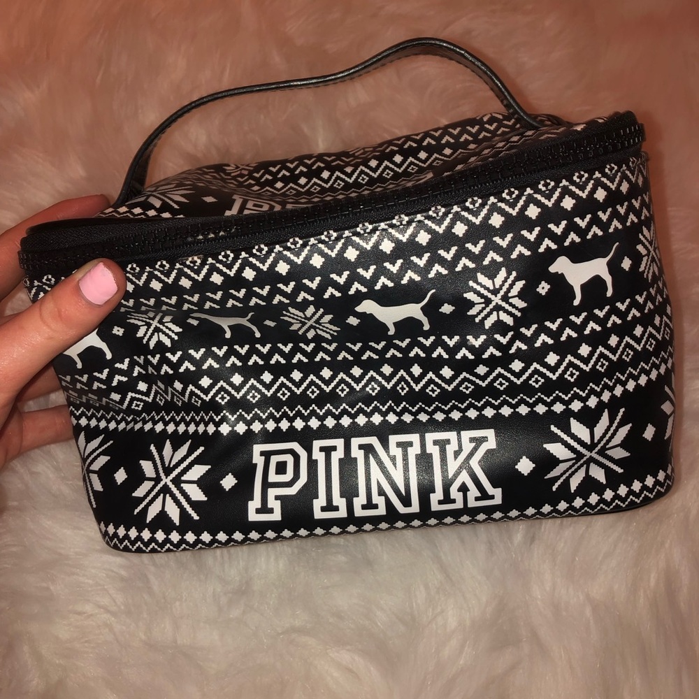 Pink makeup bag
